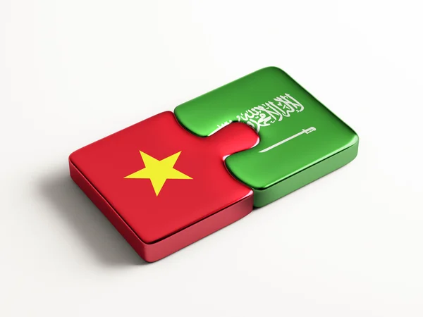 Arábia Saudita Vietnam Puzzle Concept — Fotografia de Stock