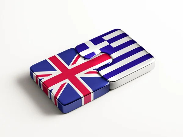 Verenigd Koninkrijk Griekenland puzzel Concept — Stockfoto