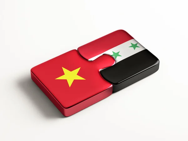Syria vietnam puzzle-konzept — Stockfoto