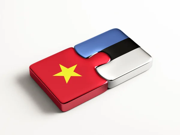 Concetto di Puzzle del Vietnam Estonia — Foto Stock