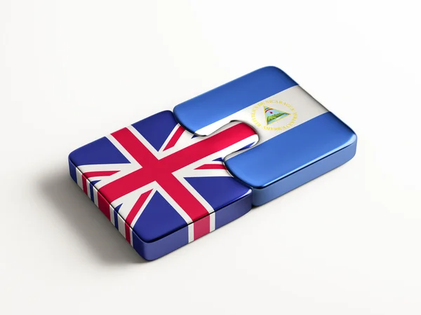 Velká Británie Nikaragua logická koncepce — Stock fotografie