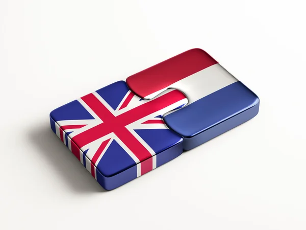 Vereinigtes Königreich Niederlande Puzzle-Konzept — Stockfoto