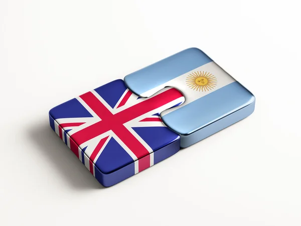 United Kingdom Argentina  Puzzle Concept — Stock Photo, Image