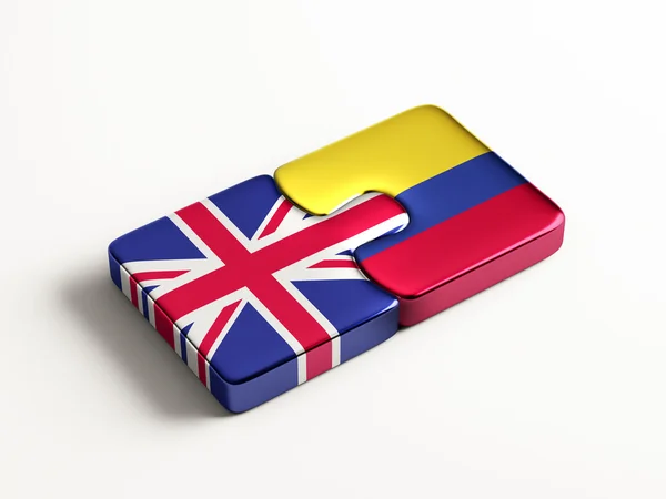 Verenigd Koninkrijk Colombia puzzel Concept — Stockfoto