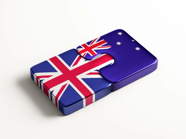 United Kingdom Australia  Puzzle Concept — Stock Photo, Image