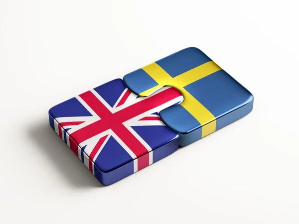 Reino Unido Suecia Puzzle Concept — Foto de Stock