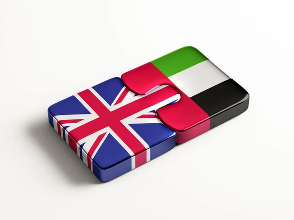 Reino Unido United Arab Emirates Puzzle Concept — Fotografia de Stock