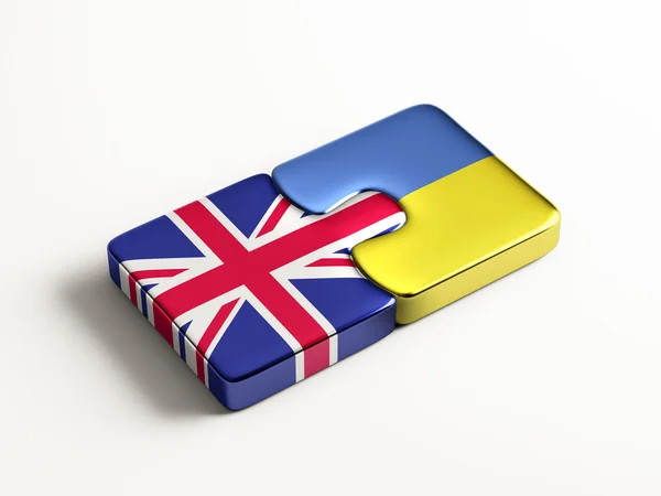 Royaume-Uni Ukraine Puzzle Concept — Photo