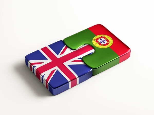 Portugal United Kingdom  Puzzle Concept — Stock Photo, Image