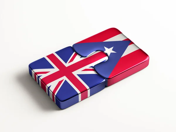 Puerto Rico Verenigd Koninkrijk puzzel Concept — Stockfoto