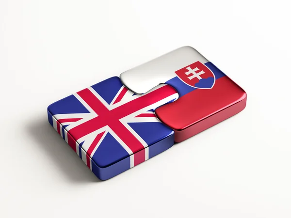 Slowakije Verenigd Koninkrijk puzzel Concept — Stockfoto