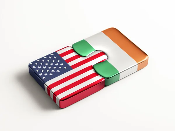 United States Ireland Puzzle Concept (em inglês) — Fotografia de Stock