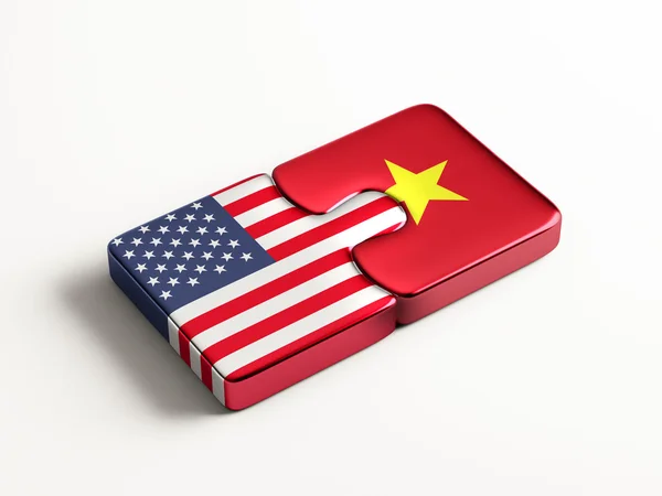 United States Vietnam  Puzzle Concept — Stock Photo, Image