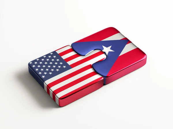 Puerto Rico Estados Unidos Puzzle Concept —  Fotos de Stock