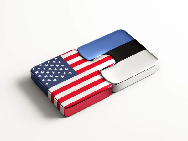 Estland Verenigde Staten puzzel Concept — Stockfoto