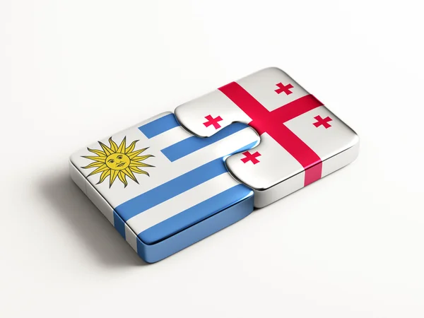 Uruguay Georgia Puzzle Concepto — Foto de Stock