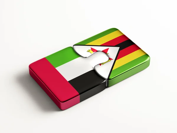 Zimbabwe Verenigde Arabische Emiraten puzzel Concept Stockafbeelding