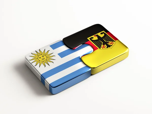 Uruguay Německo Puzzle koncept — Stock fotografie