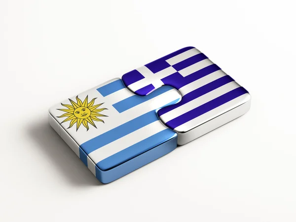 Uruguay Řecko logická koncepce — Stock fotografie