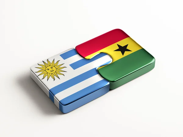 Uruguay Ghana  Puzzle Concept — Stock Photo, Image