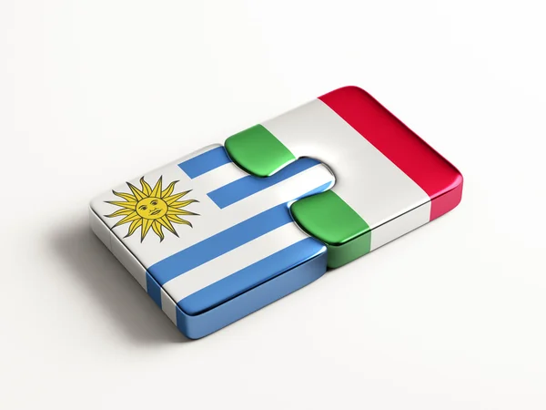 Uruguay Italia Puzzle Concepto — Foto de Stock