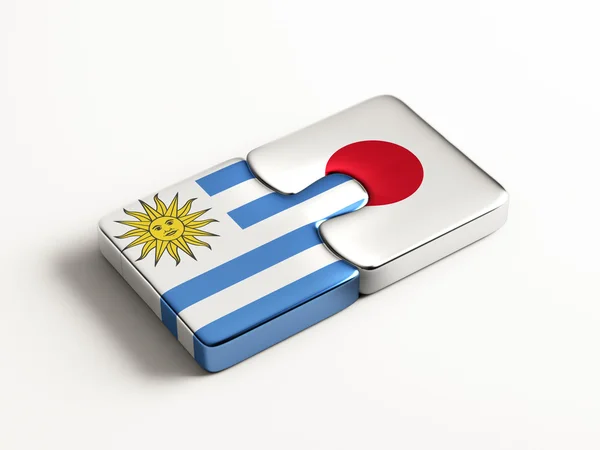 Uruguay japan puzzle-konzept — Stockfoto