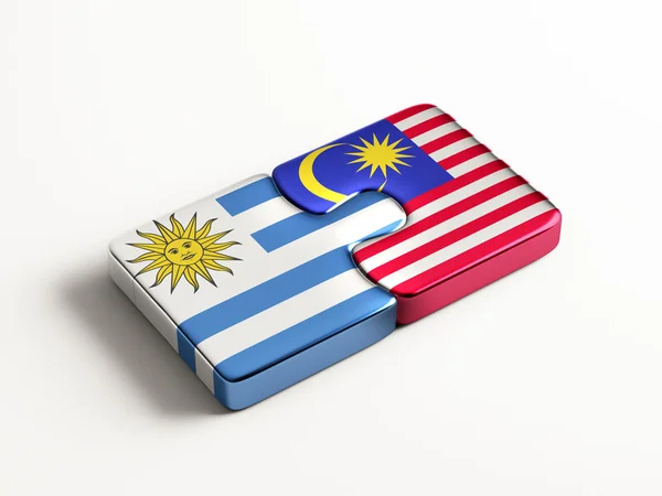 Uruguay Malasia Puzzle Concepto — Foto de Stock