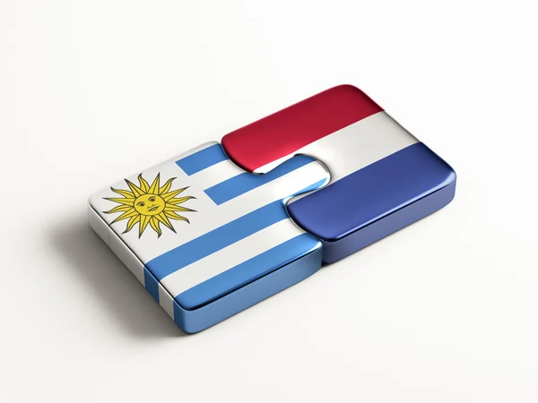 Uruguay Países Bajos Puzzle Concepto — Foto de Stock