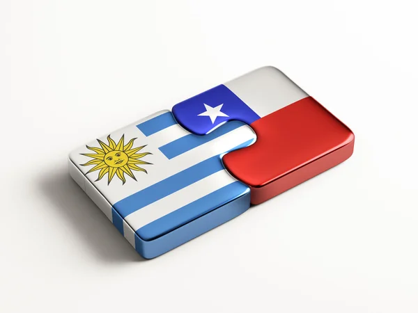 Uruguay Chile Puzzle Concepto — Foto de Stock