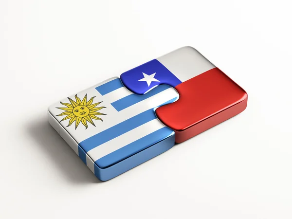 Uruguay Chili puzzel Concept — Stockfoto