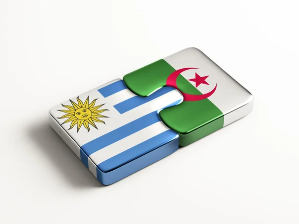 Uruguay Argelia Puzzle Concepto —  Fotos de Stock