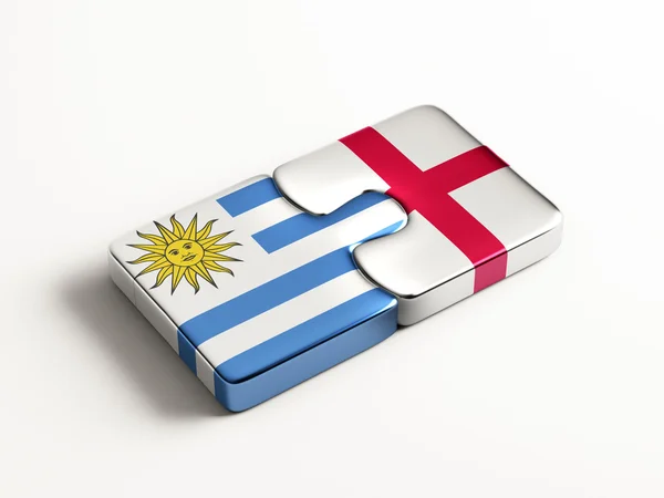 Uruguay Inglaterra Puzzle Concepto — Foto de Stock