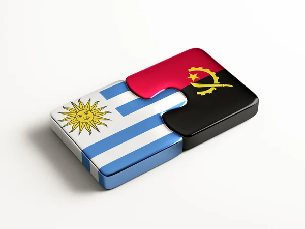 Uruguay Angola Puzzle Concepto — Foto de Stock