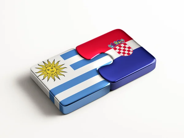 Uruguay Croacia Puzzle Concepto — Foto de Stock