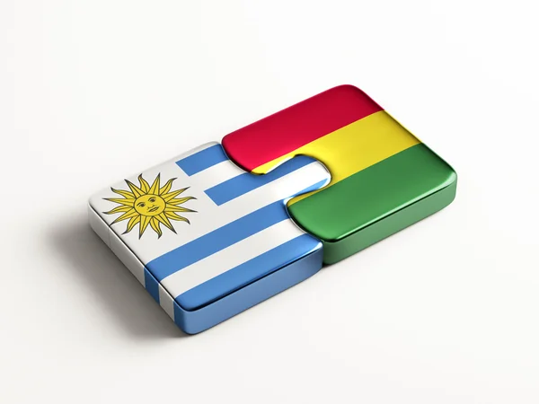 Uruguay Bolivia pussel koncept — Stockfoto