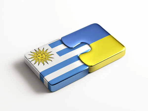 Uruguay Ucrania Puzzle Concepto — Foto de Stock