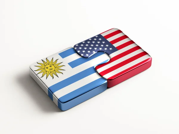 Uruguay United States  Puzzle Concept — Stock Photo, Image