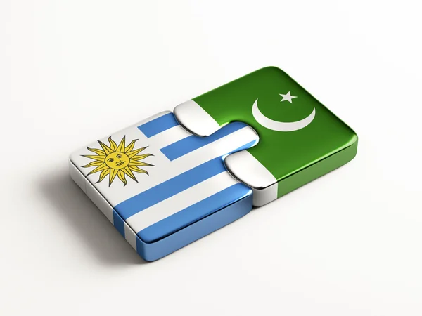 Pakistan Uruguay Puzzle Concept — Photo