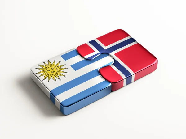 Noruega Uruguay Puzzle Concepto — Foto de Stock