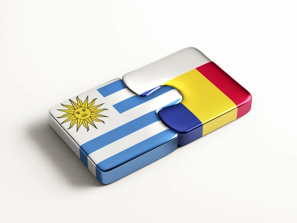 Romania Uruguay  Puzzle Concept — Stock Photo, Image