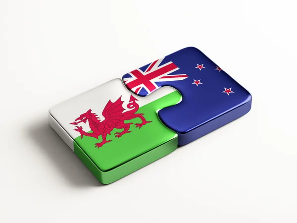 Wales Nova Zelândia Puzzle Concept — Fotografia de Stock