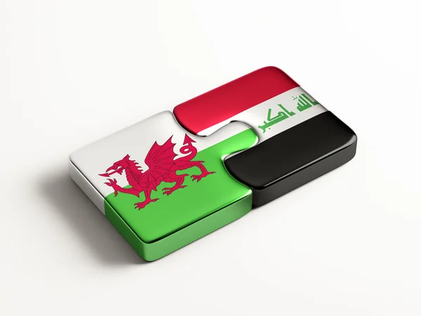 Wales Iraque Puzzle Concept — Fotografia de Stock