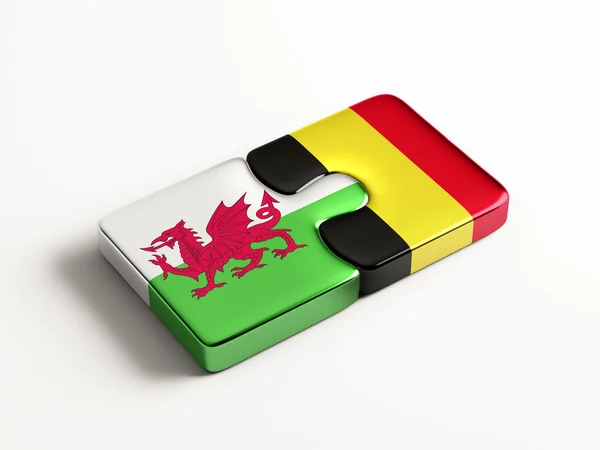 Wales Belgium  Puzzle Concept — Stock Photo, Image