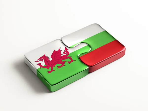 Wales Bulgária Puzzle Concept — Fotografia de Stock