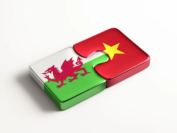 Wales Vietnam  Puzzle Concept — Stock Photo, Image