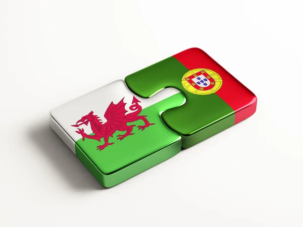 Portugal Galles Puzzle Concept — Photo