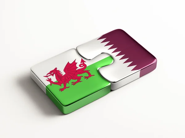 Qatar Galles Puzzle Concept — Foto Stock