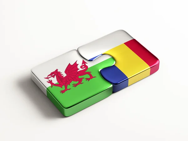 Romania Galles Puzzle Concept — Foto Stock