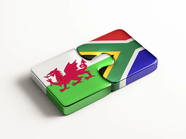 Sudafrica Galles Puzzle Concept — Foto Stock