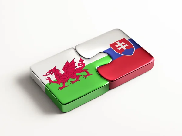 Slovakia Wales  Puzzle Concept — Stock Photo, Image